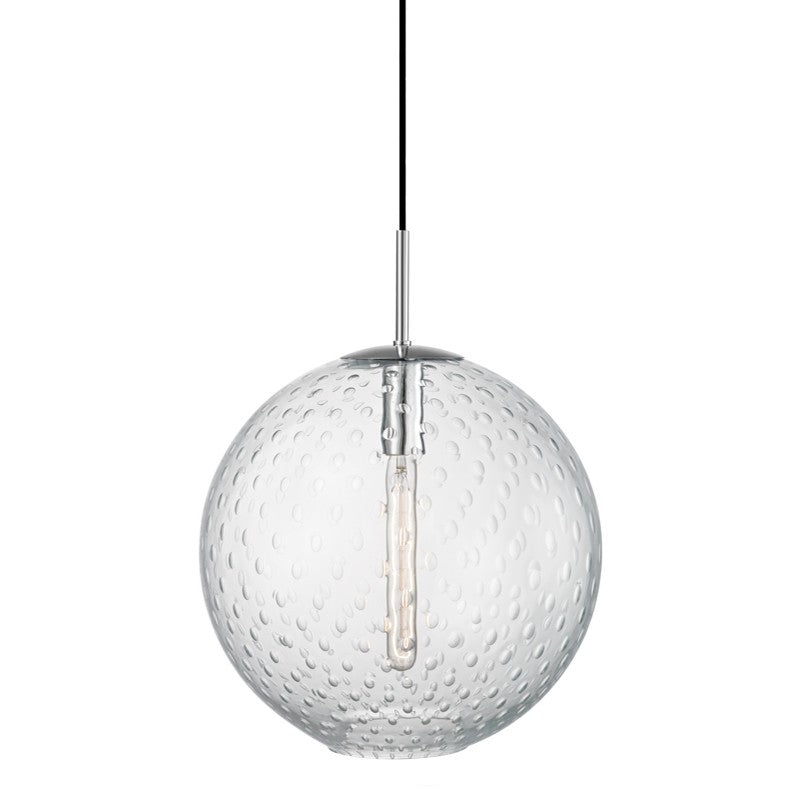 Hudson Valley 2015-PC-CL Rousseau One Light Pendant, Polished Chrome (Discontinued)