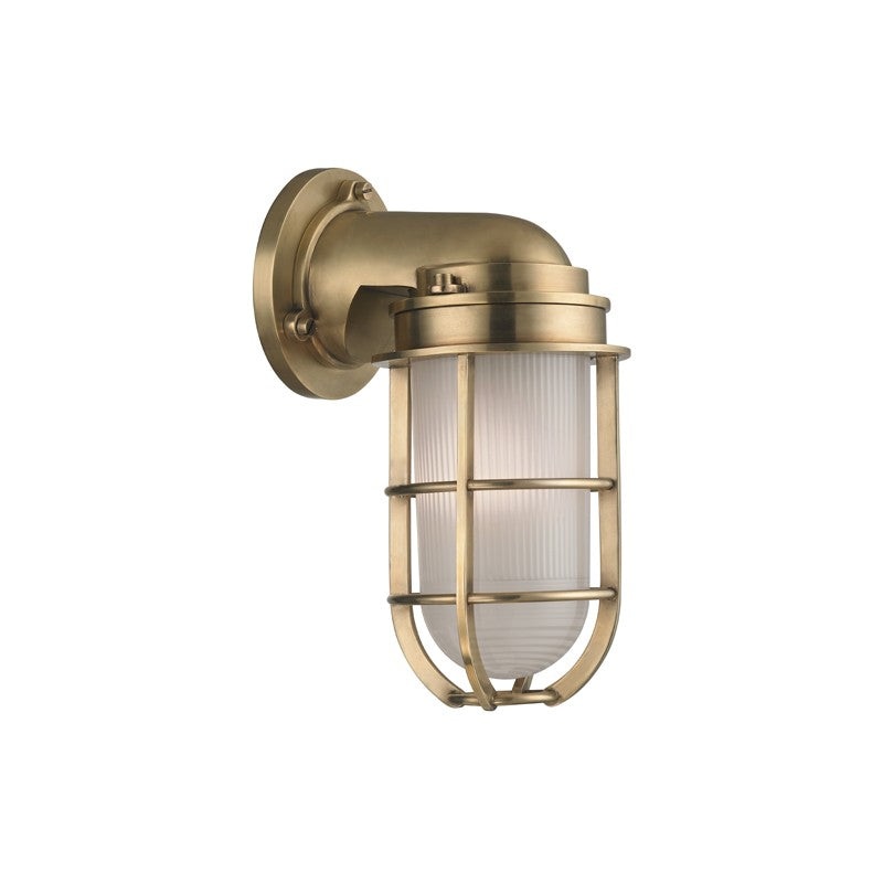 Hudson Valley 240-AGB Carson One Light Wall Sconce, Aged Brass