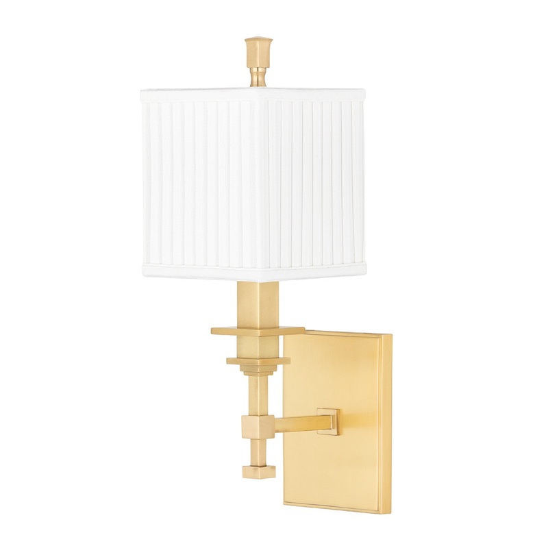 Hudson Valley 241-AGB Berwick One Light Wall Sconce, Aged Brass (Discontinued)