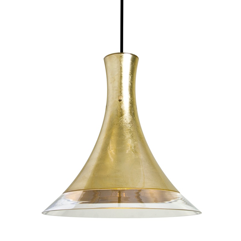 Besa 1JC-RIOGF-BK Rio One Light Pendant Black