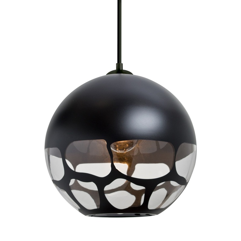 Besa 1JC-ROCKYBK-LED-BK Besa Rocky Pendant LED Pendant Black