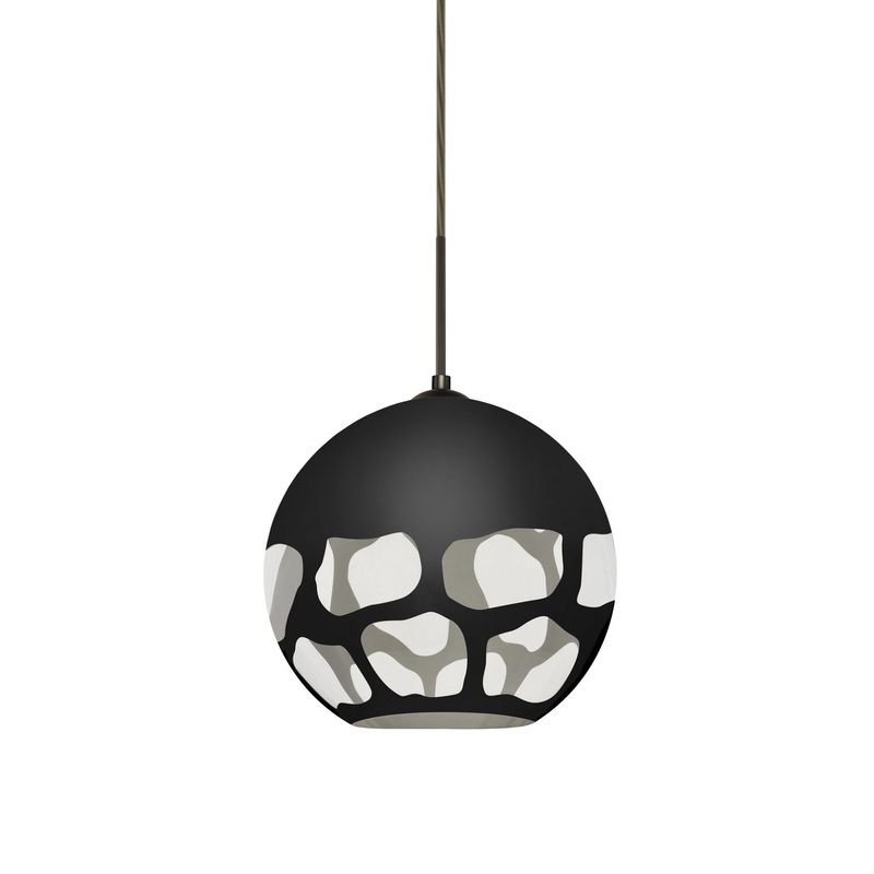 Besa 1JC-ROCKYBK-LED-BR Rocky One Light Pendant Bronze