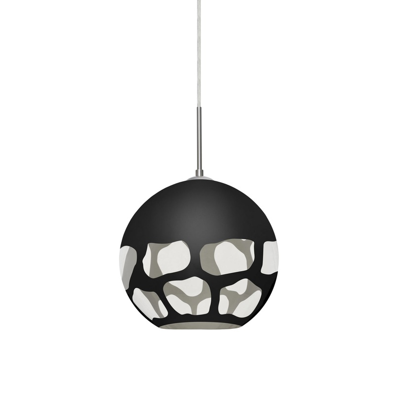 Besa 1JC-ROCKYBK-LED-SN Rocky One Light Pendant Satin Nickel