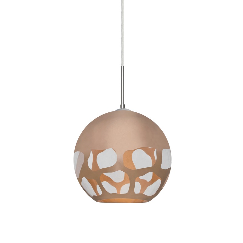 Besa 1JC-ROCKYCP-LED-SN Rocky One Light Pendant Satin Nickel