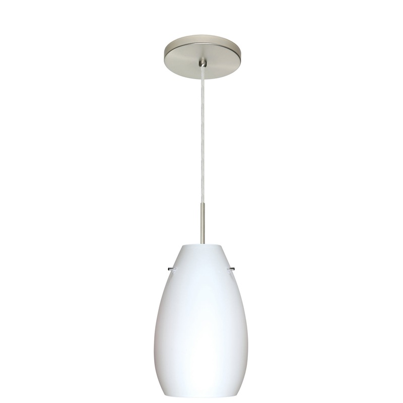 Besa 1JT-412607-LED-SN Pera One Light Pendant Satin Nickel