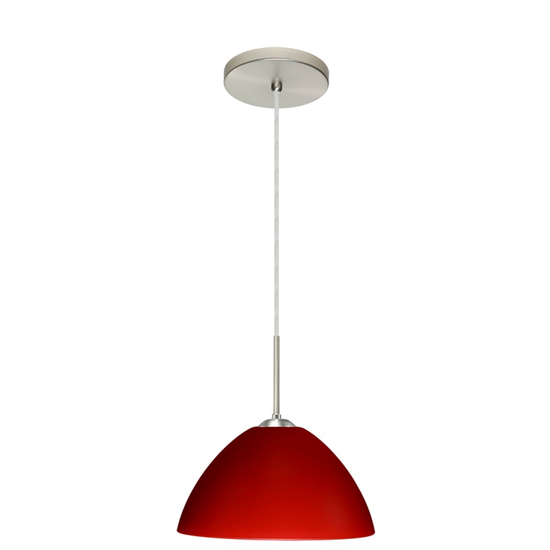 Besa 1JT-420131-LED-SN Tessa One Light Pendant Satin Nickel
