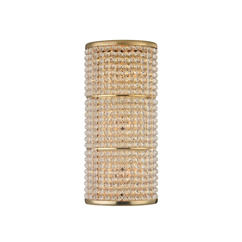 Hudson Valley 1023-AGB Sherrill Three Light Wall Sconce, Aged Brass (Discontinued)