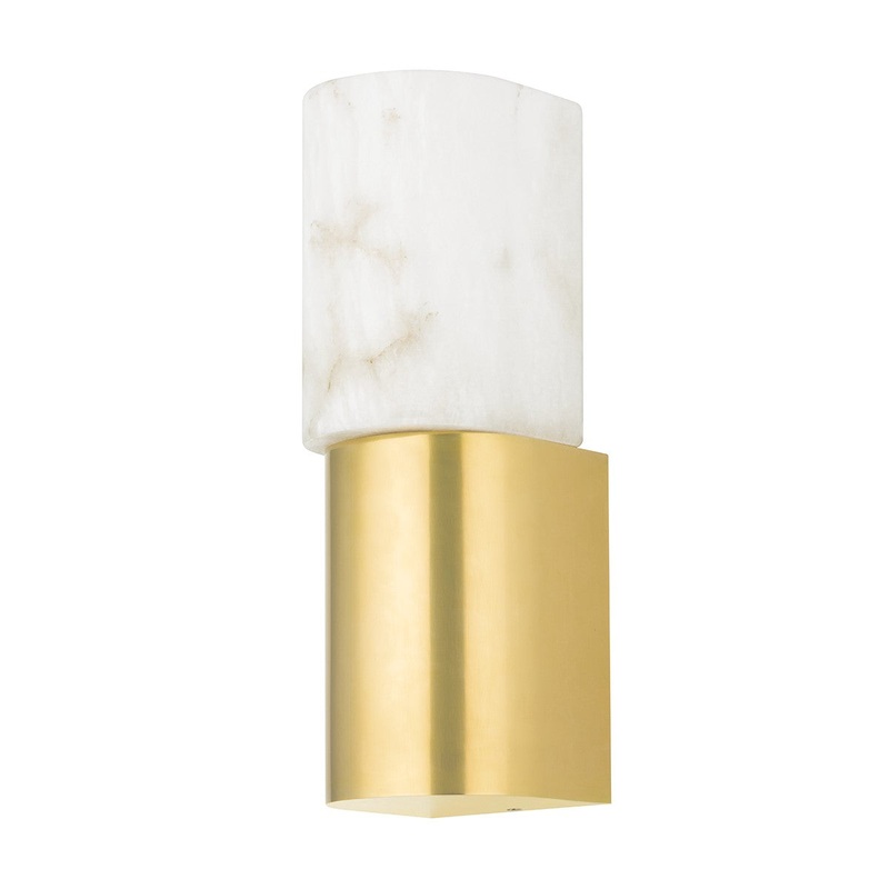 Hudson Valley 1061-AGB Jamesport One Light Wall Sconce, Aged Brass (Discontinued)