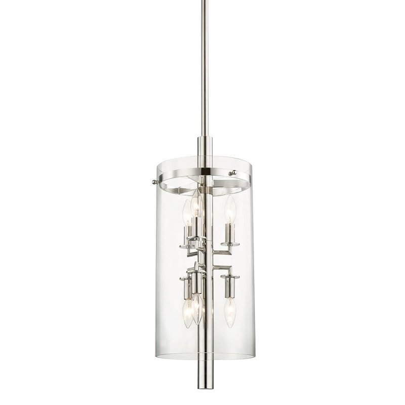 Hudson Valley 1306-PN Baxter Six Light Pendant, Polished Nickel (Discontinued)