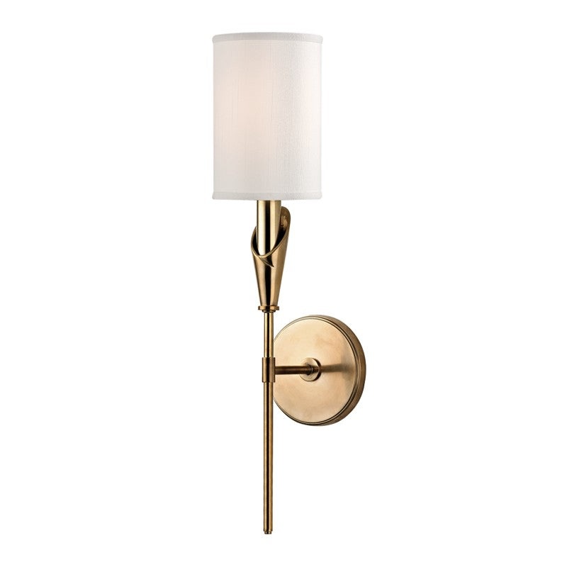 Hudson Valley 1311-AGB Tate One Light Wall Sconce, Aged Brass