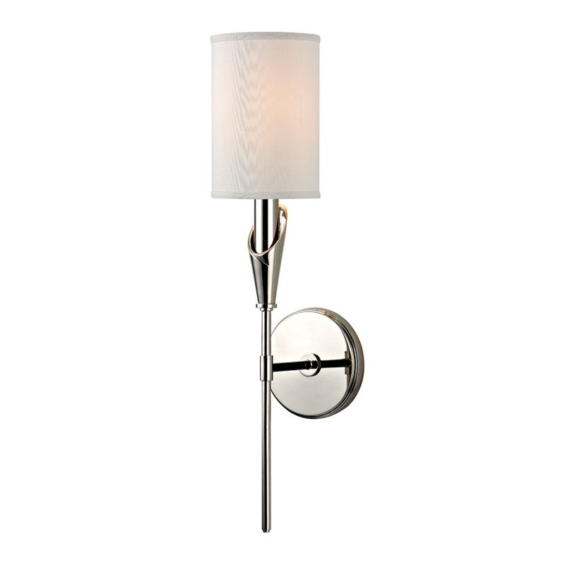 Hudson Valley 1311-PN Tate One Light Wall Sconce, Polished Nickel