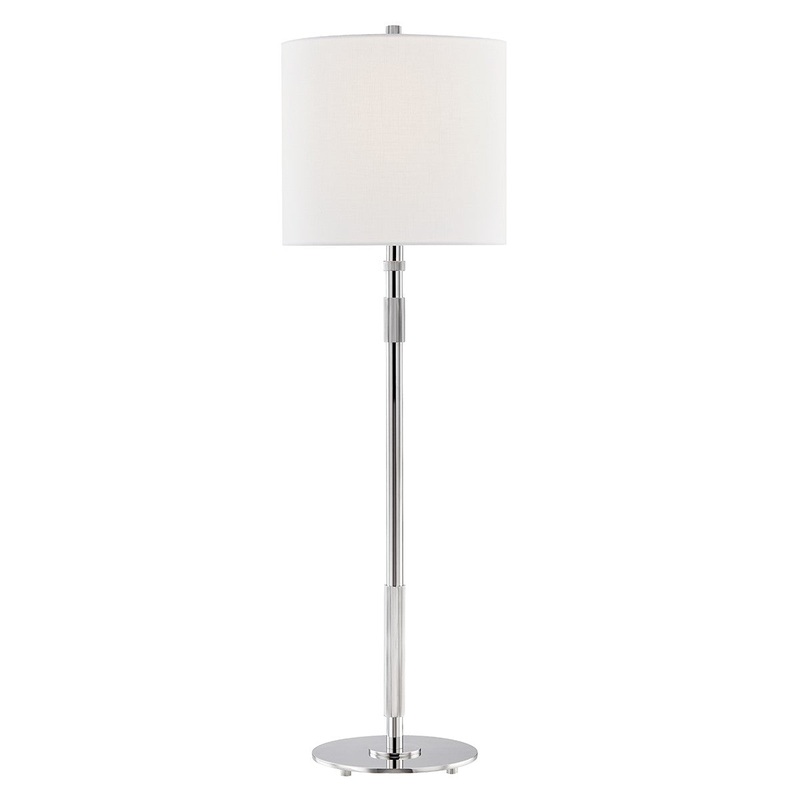 Hudson Valley L3720-PN Bowery One Light Table Lamp, Polished Nickel (Discontinued)