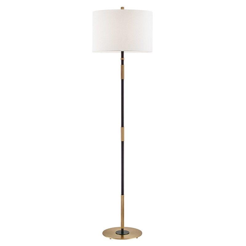 Hudson Valley L3724-AOB Bowery One Light Floor Lamp, Aged Old Bronze