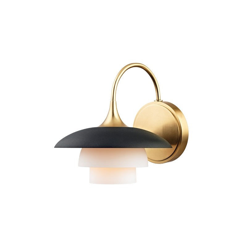 Hudson Valley 1011-AGB Barron One Light Wall Sconce, Aged Brass