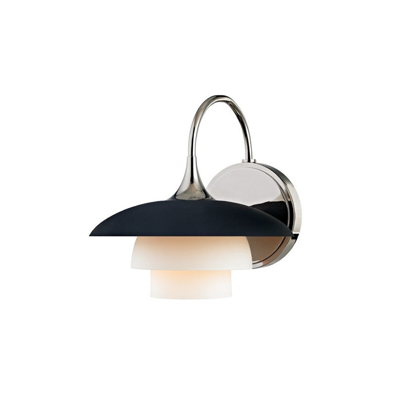 Hudson Valley 1011-PN Barron One Light Wall Sconce, Polished Nickel