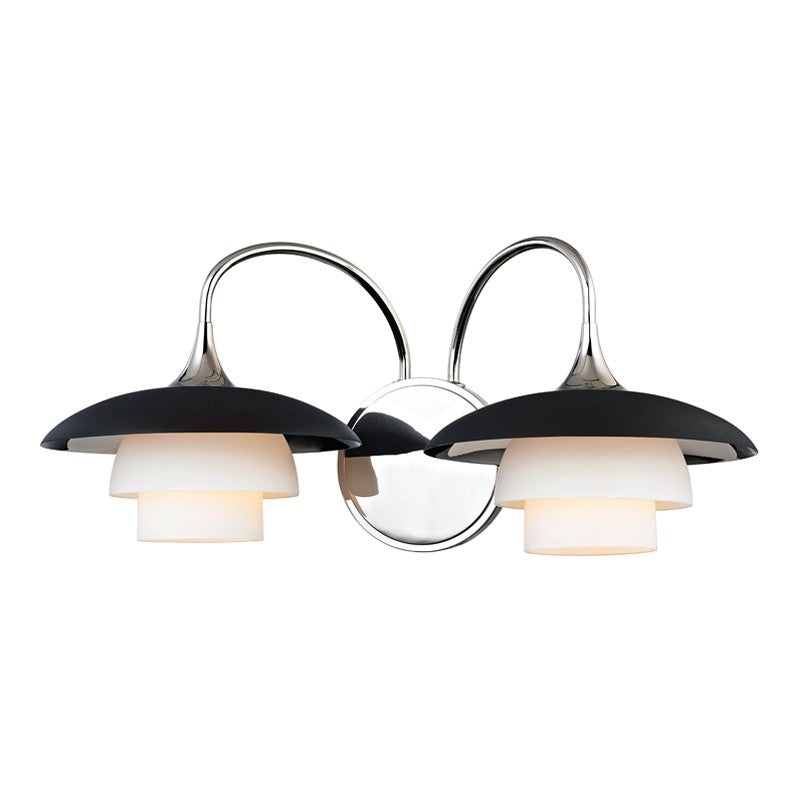 Hudson Valley 1012-PN Barron Two Light Wall Sconce, Polished Nickel