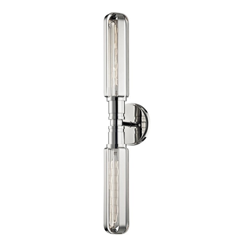 Hudson Valley 1092-PN Red Hook Two Light Wall Sconce, Polished Nickel (Discontinued)