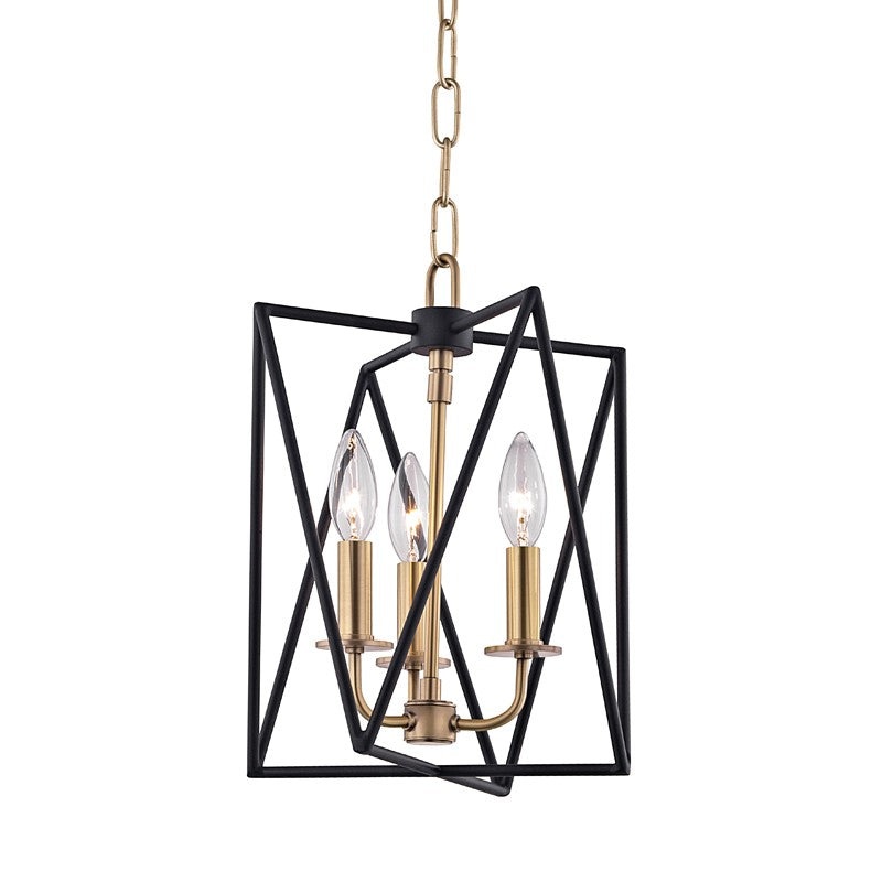 Hudson Valley 1110-AGB Laszlo Three Light Pendant, Aged Brass
