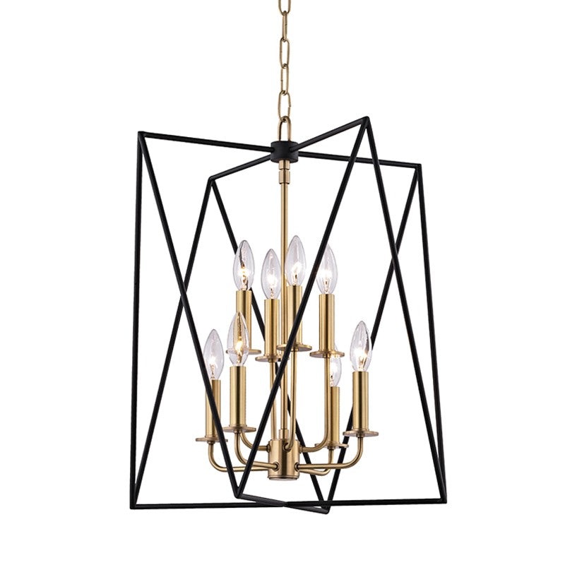 Hudson Valley 1118-AGB Laszlo Eight Light Pendant, Aged Brass