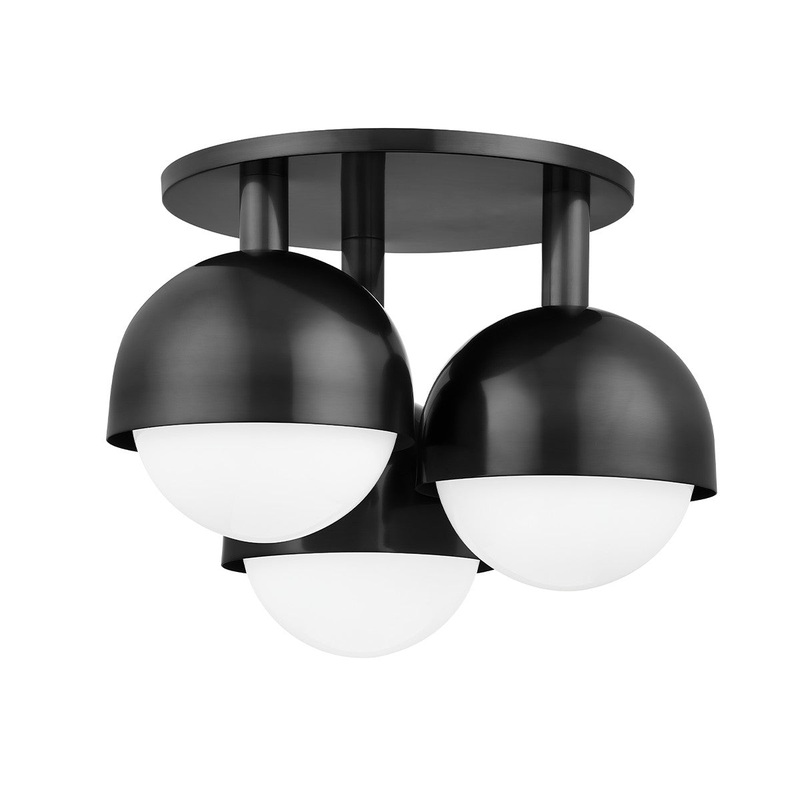 Hudson Valley 1203-OB Foster Three Light Semi Flush Mount, Old Bronze