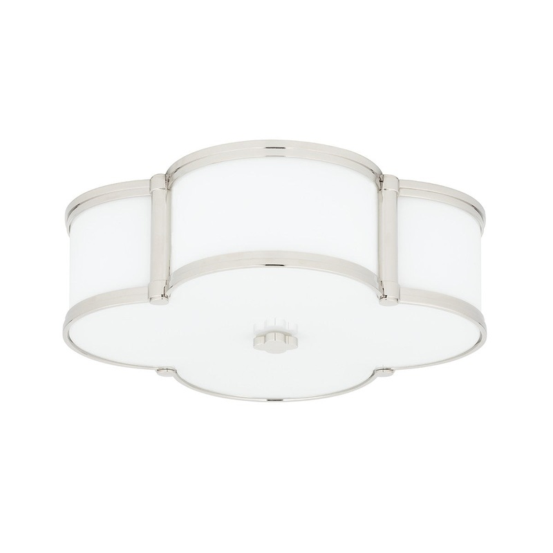 Hudson Valley 1216-PN Chandler Three Light Flush Mount, Polished Nickel