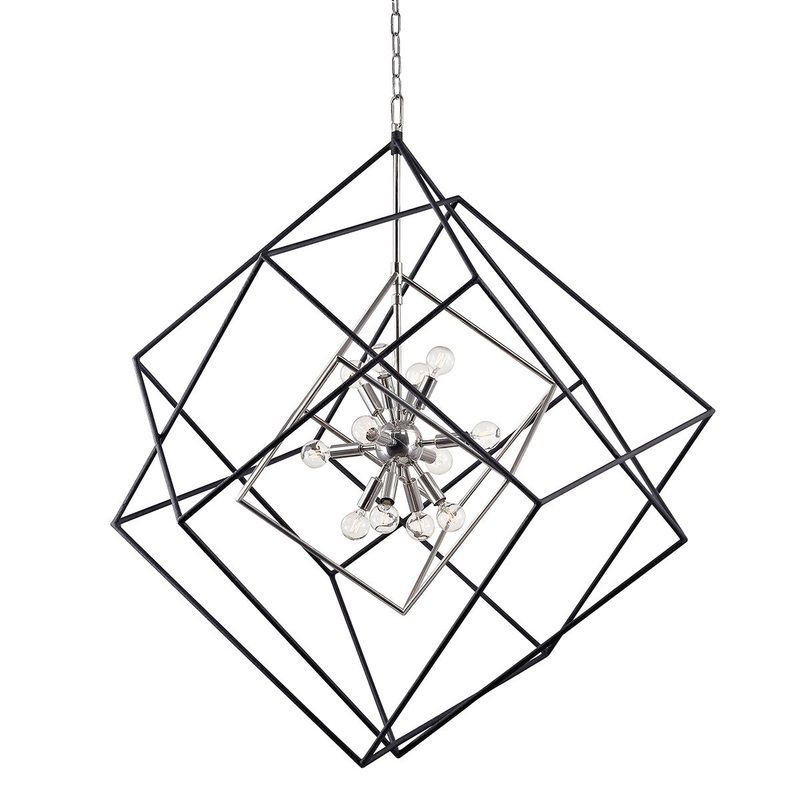 Hudson Valley 1234-PN Roundout 12 Light Pendant, Polished Nickel