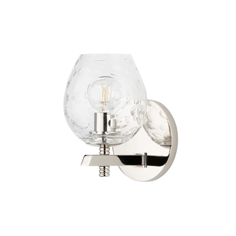 Hudson Valley 1251-PN Burns One Light Bath Bracket, Polished Nickel (Discontinued)