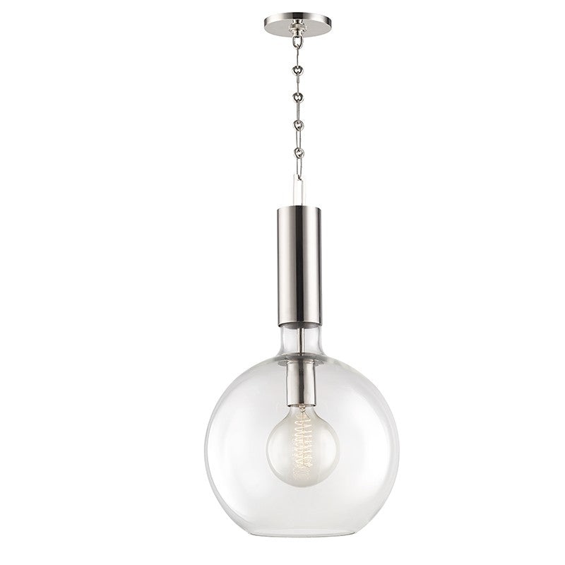 Hudson Valley 1413-PN Raleigh One Light Pendant, Polished Nickel (Discontinued)
