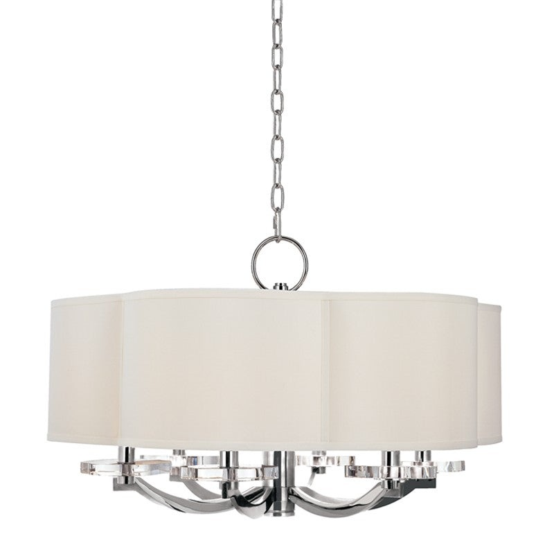 Hudson Valley 1426-PN Garrison Six Light Chandelier, Polished Nickel (Discontinued)