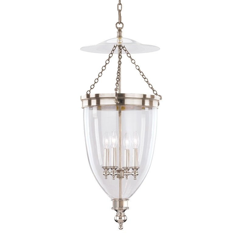 Hudson Valley 143-PN Hanover Four Light Pendant, Polished Nickel (Discontinued)