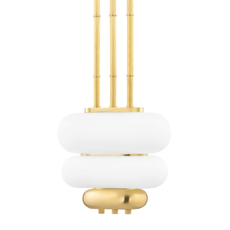 Hudson Valley KBS1354702-AGB Palisade Two Light Pendant, Aged Brass (Discontinued)