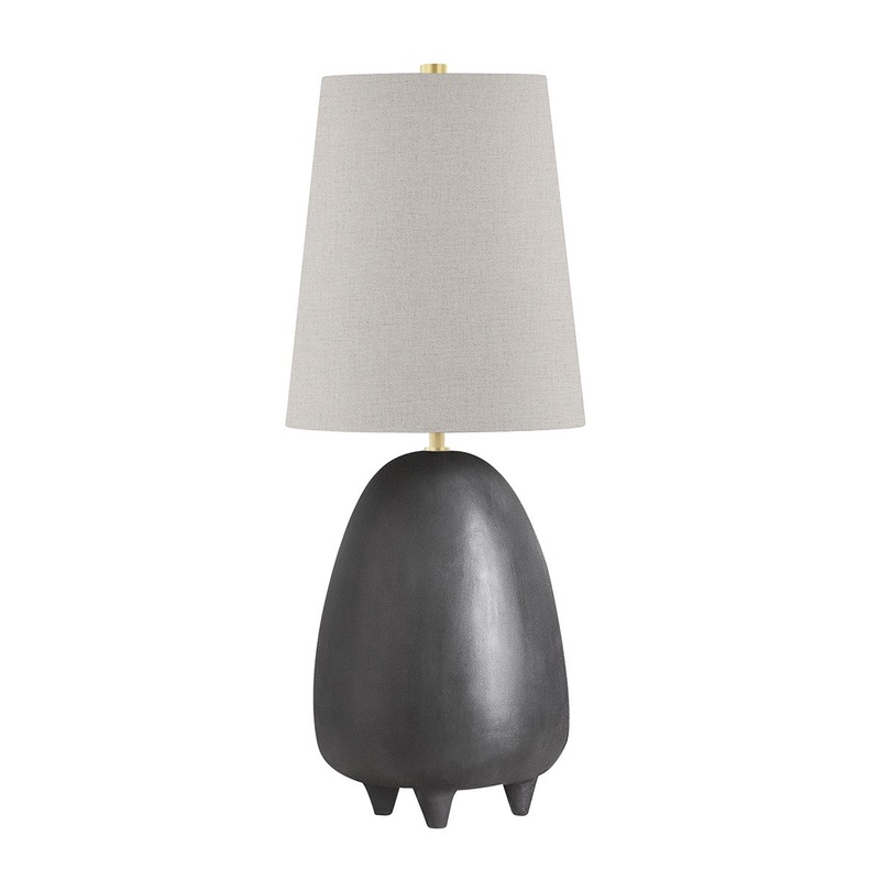 Hudson Valley KBS1423201B-AGB/MB Tiptoe One Light Table Lamp, Aged Brass/Matte Black (Discontinued)