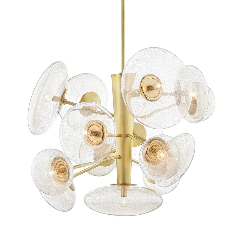 Hudson Valley KBS1471814-AGB Opera 14 Light Pendant, Aged Brass