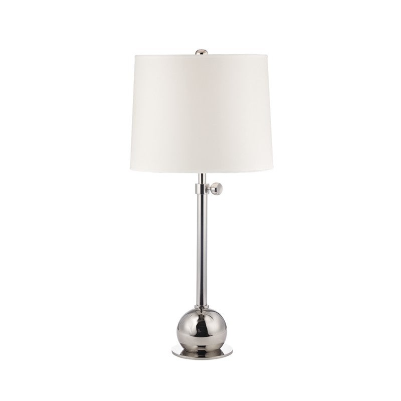 Hudson Valley L114-PN-WS Marshall One Light Table Lamp, Polished Nickel (Discontinued)