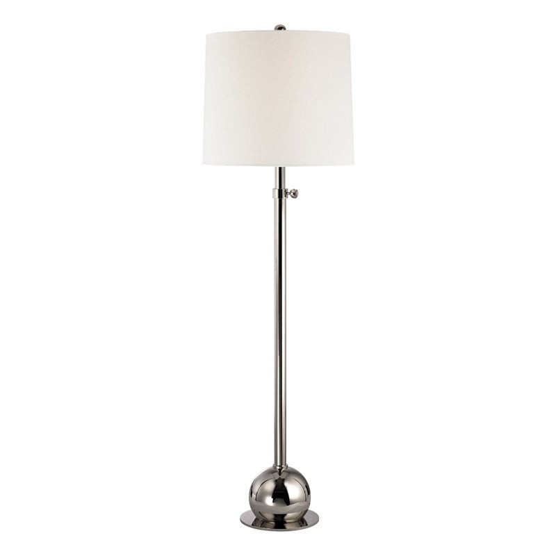 Hudson Valley L116-PN-WS Marshall One Light Floor Lamp, Polished Nickel (Discontinued)