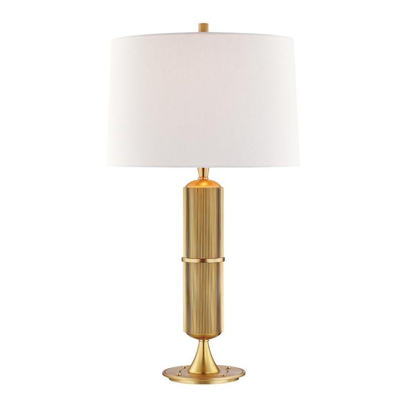Hudson Valley L1187-AGB Tompkins One Light Table Lamp, Aged Brass (Discontinued)