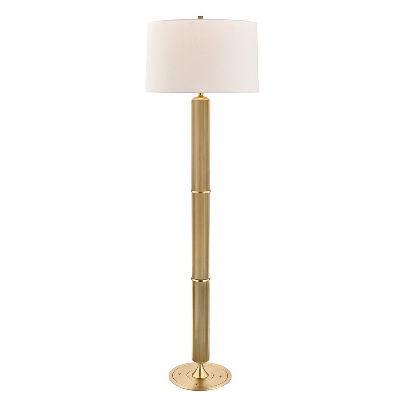 Hudson Valley L1189-AGB Tompkins One Light Floor Lamp, Aged Brass (Discontinued)