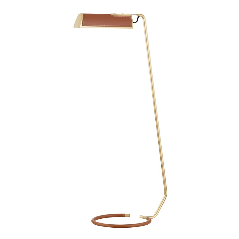 Hudson Valley L1297-AGB Holtsville One Light Floor Lamp, Aged Brass