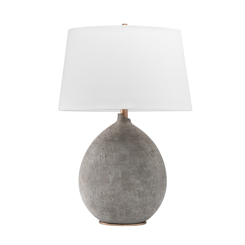 Hudson Valley L1361-GRY Denali One Light Table Lamp, Gray