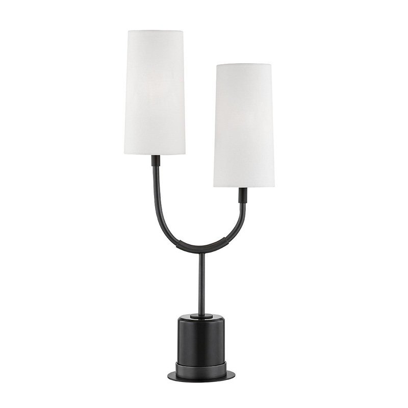 Hudson Valley L1403-OB Vesper Two Light Table Lamp, Old Bronze (Discontinued)
