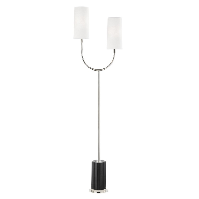 Hudson Valley L1407-PN Vesper Two Light Floor Lamp, Polished Nickel (Discontinued)