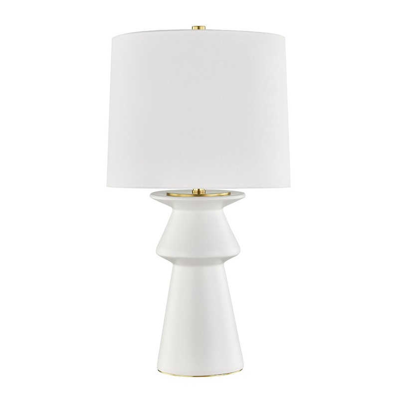 Hudson Valley L1419-IV Amagansett One Light Table Lamp, Ivory