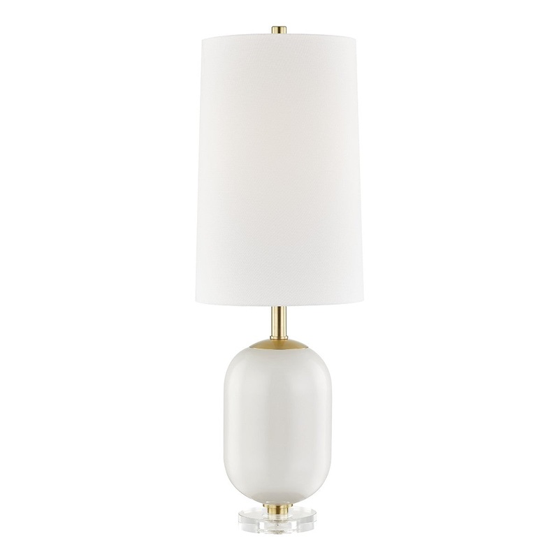 Hudson Valley L1449-IV Mill Neck One Light Table Lamp, Ivory (Discontinued)