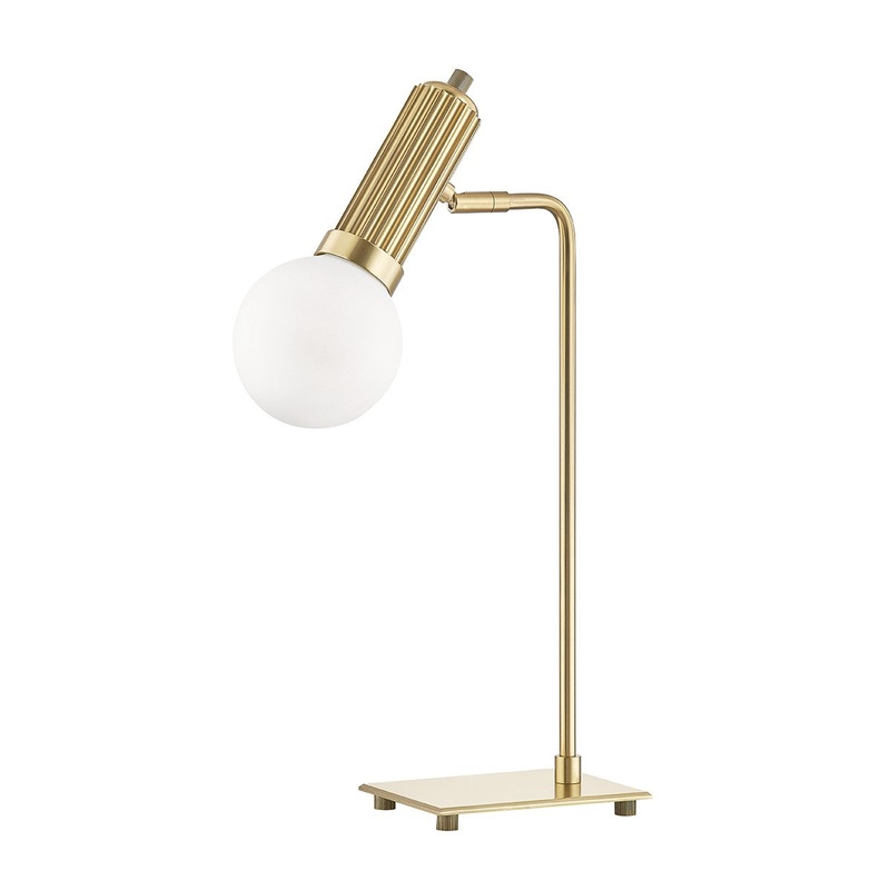 Hudson Valley L5113-AGB Reade One Light Table Lamp, Aged Brass (Discontinued)