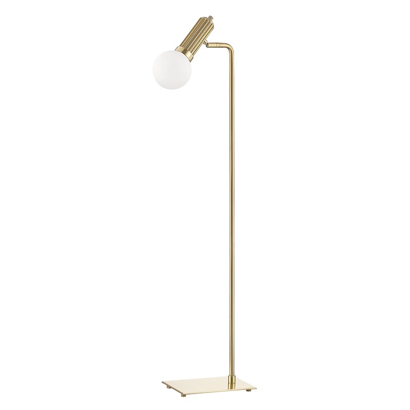 Hudson Valley L5117-AGB Reade One Light Floor Lamp, Aged Brass (Discontinued)