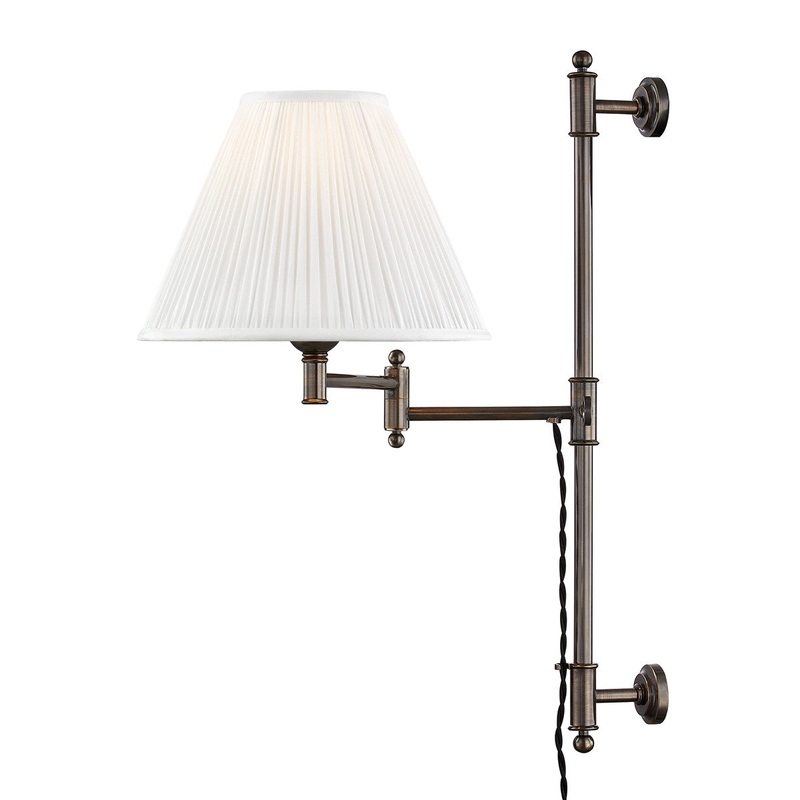Hudson Valley MDS104-DB Classic No.1 One Light Wall Sconce, Distressed Bronze