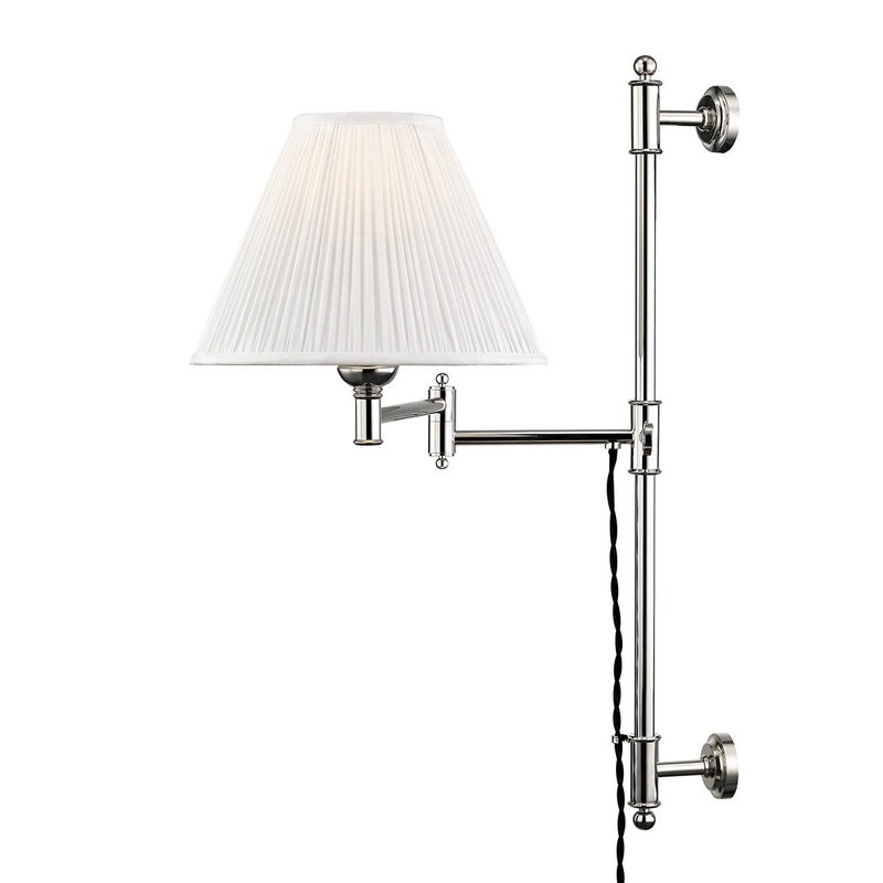 Hudson Valley MDS104-PN Classic No.1 One Light Wall Sconce, Polished Nickel (Discontinued)