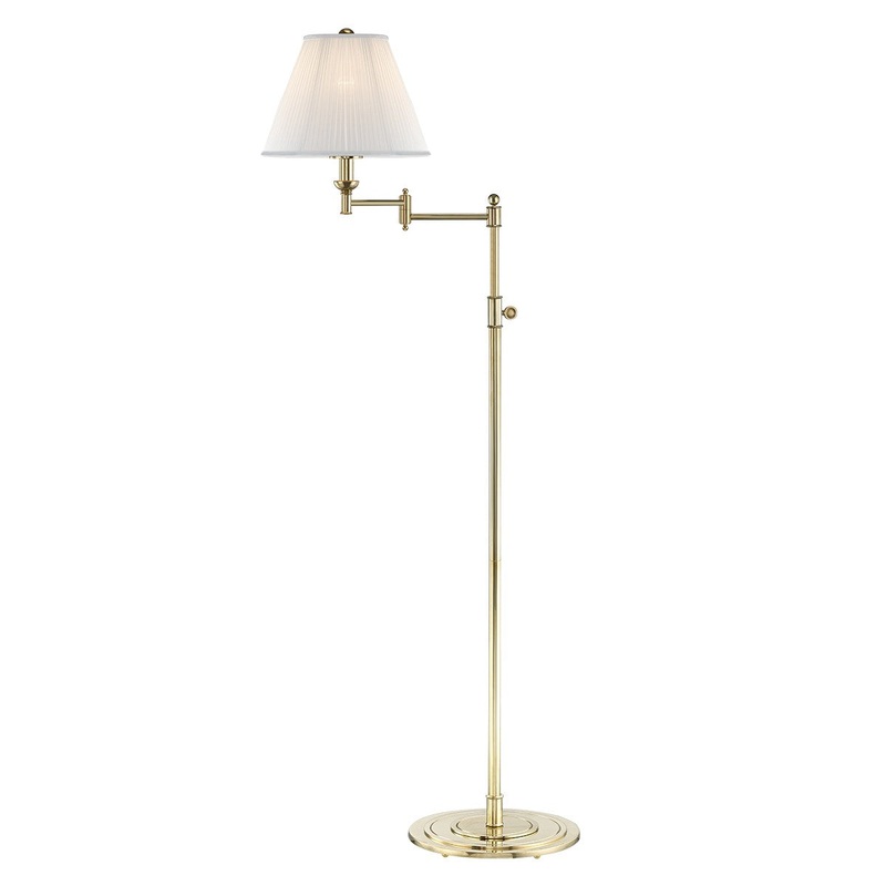 Hudson Valley MDSL601-AGB Signature No.1 One Light Floor Lamp, Aged Brass