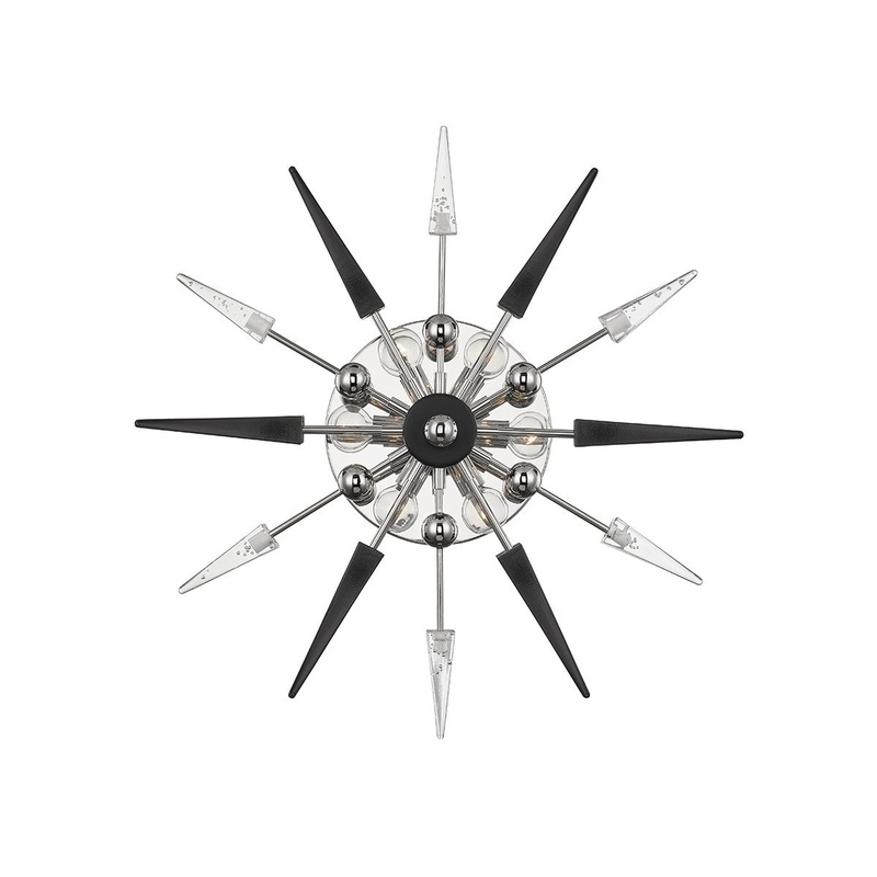 Hudson Valley 9024-PN Sparta Six Light Wall Sconce, Polished Nickel (Discontinued)
