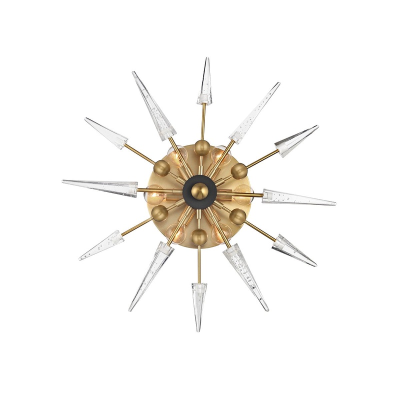 Hudson Valley 9025-AGB Sparta Six Light Wall Sconce, Aged Brass (Discontinued)